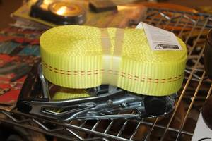 lot 607 image: Smart Straps #626 3333-lbs 27 Commercial Ratchet Tie-Down Strap with Double J Hook