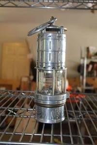 lot 651 image: Vintage Wolf Safety Lamp Co Aluminum Safety Lamp