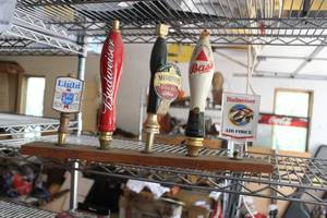 lot 707 image: Lot of (5) Beer Taps - Old Style Light, Budweiser, Murphys Irish Red, Bass, Budweiser Air Force