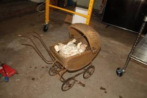 lot 748 image: Vintage Baby Doll with Baby Buggy