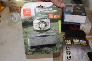 lot 813 image: Ozark Trails Rechargeable LED Head Lamp (New in Box)