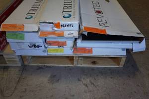 Assorted Vinyl Flooring Planks - Mix of Colors, Brands, Sizes
