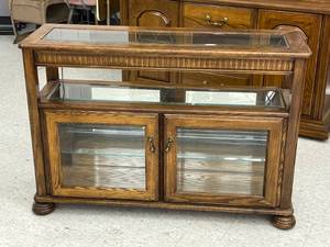 Glass Top Lighted Side Table