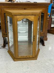 Lighted Glass Shelf Wall Cabinet