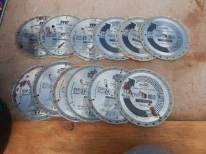 12 New 7 14 24 Tooth ITK, Timberline, CMT Saw Blades