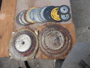 Large Lot Of Assorted Saw Blades-Used & New