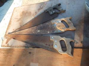 3-Vintage Saws 2-Stanleys, 1-Disston