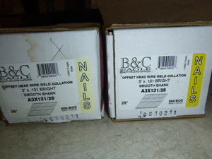 2 Boxes of B&C Eagle Offset Wire Weld Collation Nails