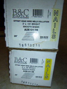 2 Boxes of B&C Eagle Offset Wire Weld Collation Nails