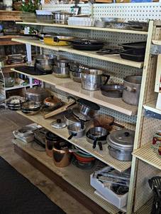 Contents of (5) Shelves - Pots, Pans, Cookware and More - Shelves are 60 Long Each