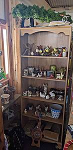 Bookshelves and Contents - Figurines, License Plates, Pots, Home Dcor and More - Bookshelves are 72 x 28 x 12 and 30 x 30 x 10