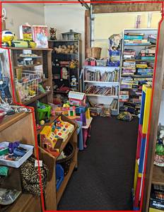 Entire Toy Section - Vintage and Modern Toys - All Shelves are included unless the shelf is marked as No Sale