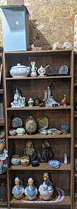 Bookshelf w Contents - Home Dcor, Figurines and More - Shelf is about 72 x 30 x 12