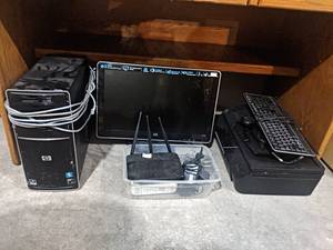HP windows 7 Computer, 20 Monitor, Printer and More
