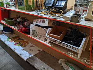 Contents of Shelf- Garage Supplies, Dirt Devil Vacuums and More - Shelf is about 6 Long  - Shelves NOT Included