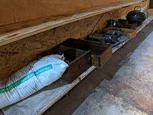 Contents of Shelf - Grill, Tools, Garage Supplies, Sand Tube and More - Shelf is about 9 x 20 - Shelf NOT Included