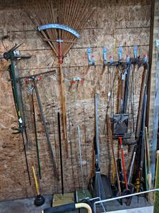 Large Lot of rakes, Shovels and Other Yard Tools