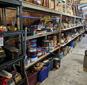 (4) Sections of Shelving - Includes (5) Uprights 72 x 17, (24) Crossmembers 72 and Wood Shelves - Contents NOT Included