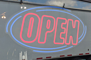 Fallon OPEN Sign - About 35 x 18 - Works