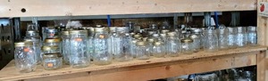 Contents of 72 x 48 Shelf - Canning Jars, Home Dcor and More