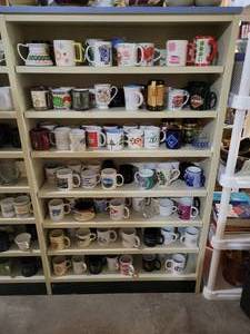 Contents of (7) Shelves - Assorted Mugs - Shelves are about 36 Wide Each