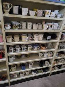 Contents of (7) Shelves - Assorted Mugs - Shelves are about 36 Wide Each