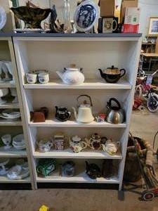Contents of (4) Shelves - Glassware, Home Dcor and More - Shelves are about 36 Wide Each
