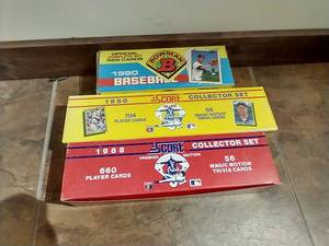 lot 7 image: (3) Baseball Card Factory Sets