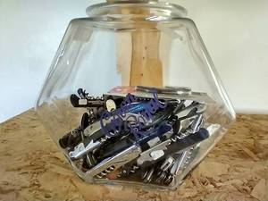 lot 62 image: Huge Lot Corkscrew Knives