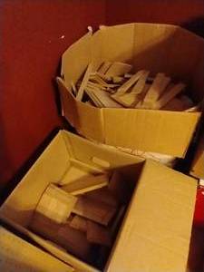 lot 76 image: (2) Huge Boxes of Wood for Crafts