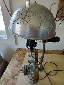 lot 112 image: Vintage Lamp From Repurposed Items