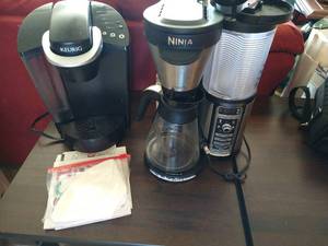 lot 153 image: Keurig Brewer & Ninja ColdWarm Brew Coffee Maker