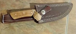 lot 159 image: Full Tang Damascus Steel Knife