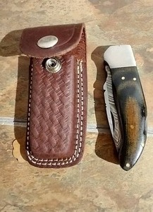 lot 160 image: Damascus Steel Folding Knife