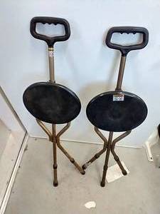 lot 169 image: (2) Walker Stools