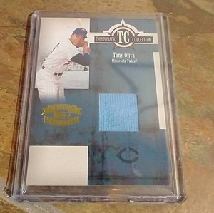 lot 189 image: Game-Used Jersey Card of Tony Oliva - Numbered to 250