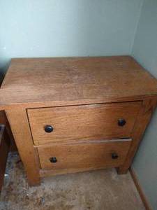lot 201 image: Wood Nightstand