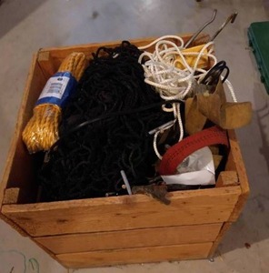 lot 241 image: Box of Rope, Straps, Etc.