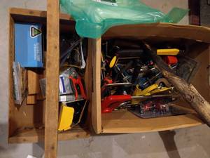 lot 242 image: Vintage Tool Box & Tools