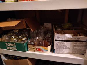 lot 278 image: Shelf of Canning Jars