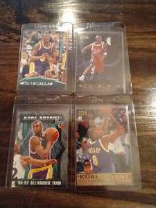 lot 354 image: (4) Kobe Bryant Rookie Cards
