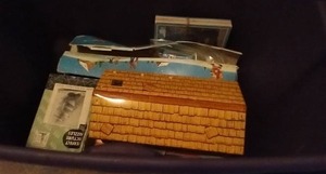 lot 374 image: Tote With Vintage Toys & Puzzles