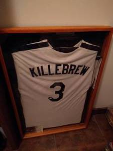 lot 385 image: Autographed Harmon Killebrew Retro Jersey With HOF Inscription