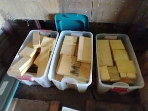 lot 491 image: (3) Totes of Wood