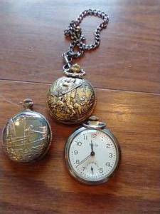lot 293 image: (3) Mens Pocket Watches