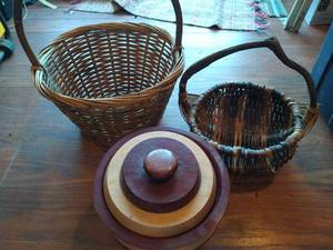 lot 298 image: Baskets & Handmade Bowl