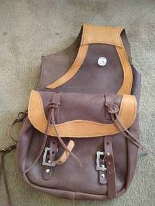 lot 449 image: NEW Leather Saddle Bag