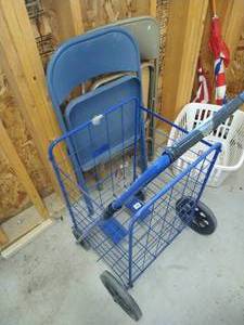 lot 522 image: Folding Cart & (2) Chairs