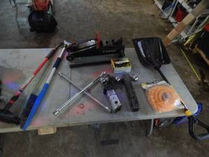 Auto Related Jack, Hitches, Tire Iron, Tow Rope, More