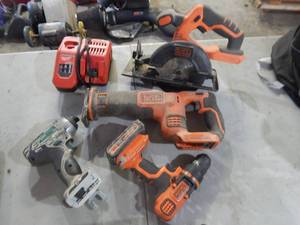 Random Cordless Tools, Batteries, Chargers